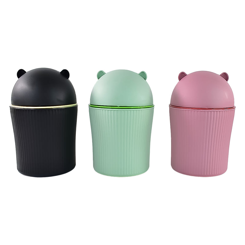 Mini Tabletop Dustbin (1 Pc/ 1200 ml/ Mix Colour)