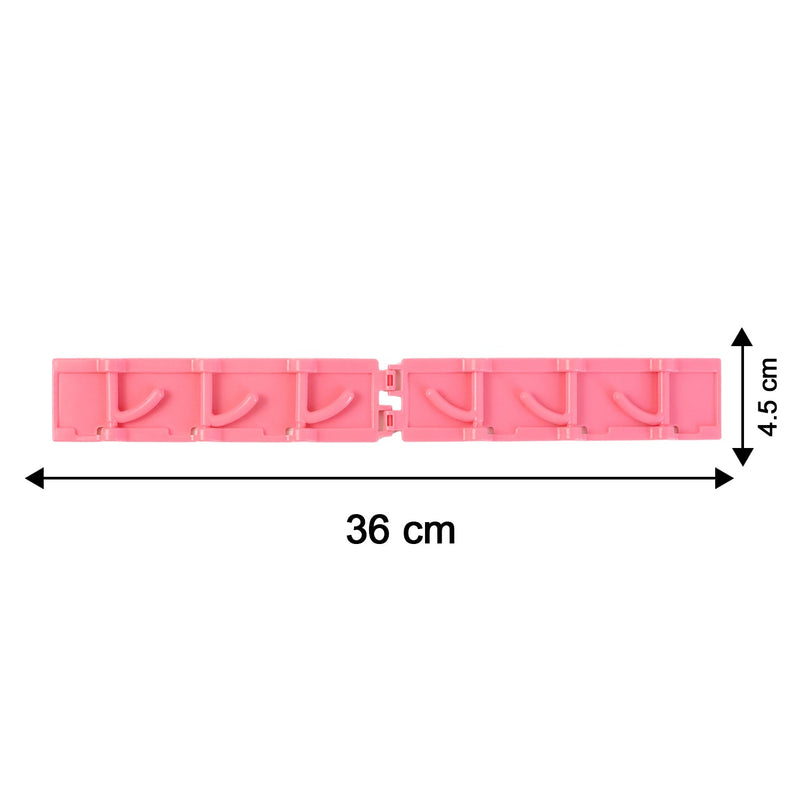 Foldable Rotating Wall-Mounted Multipurpose 6 Hook Rack (1 Pc)