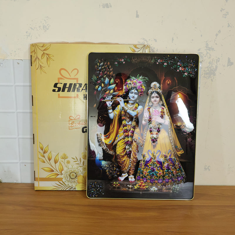 Premium Radha Krishna Decorative Wall Frame (1 Pc 60x45 Cm)