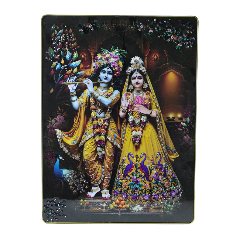 Premium Radha Krishna Decorative Wall Frame (1 Pc 60x45 Cm)