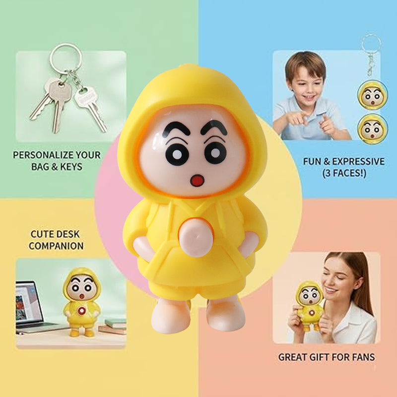 Cute Face Changing Doll Keychain Toy (1 Pc)