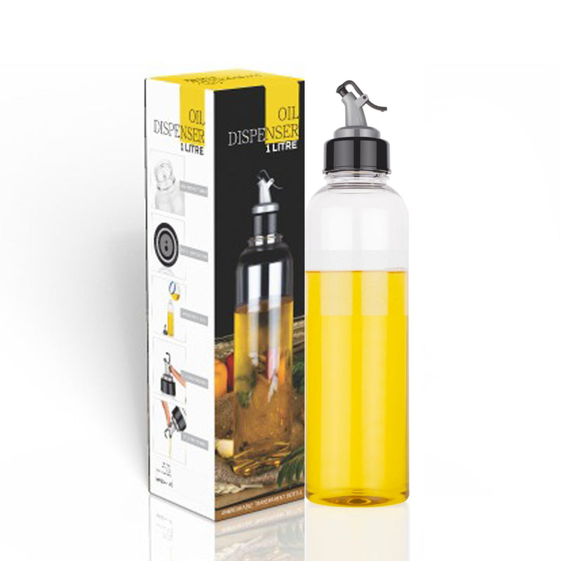 Oil Dispenser / Transparent Plastic Oil Bottle (1 Ltr)