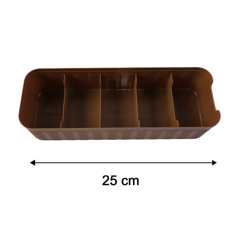Plastic 5-grid Drawer Organizer Tray For Socks Underwear Ties (4 Pc Set)