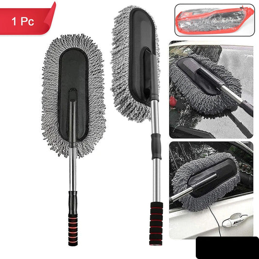 Multipurpose Microfiber Wash Brush With Long Retractable Soft Non-Slip handle For Car / Home