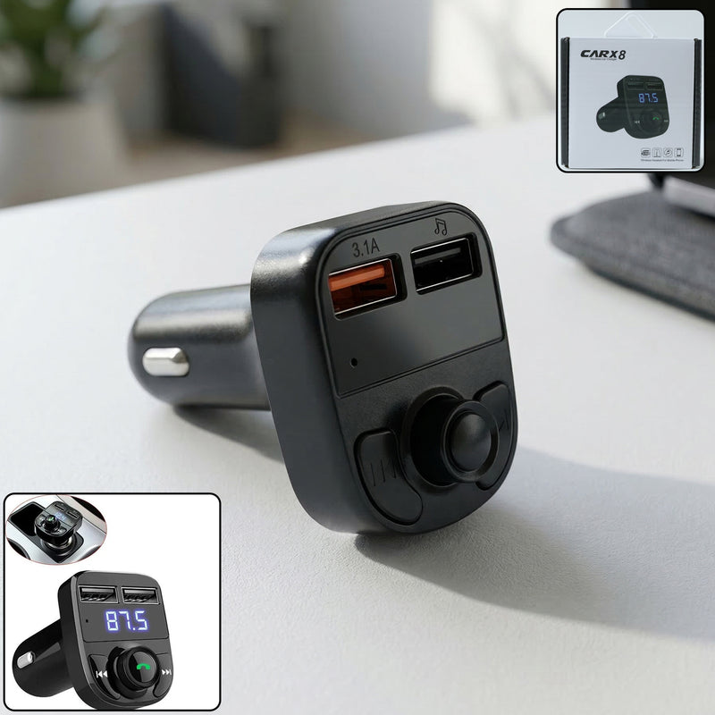 Wireless Car Charger With Dual Usb Fast Charging Ports 1 Pc