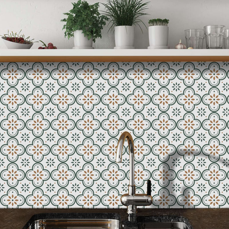 Backsplash Sticker For Kitchen / Bathroom, Detachable & Waterproof (8x8 Inch / 10 Pcs Set)