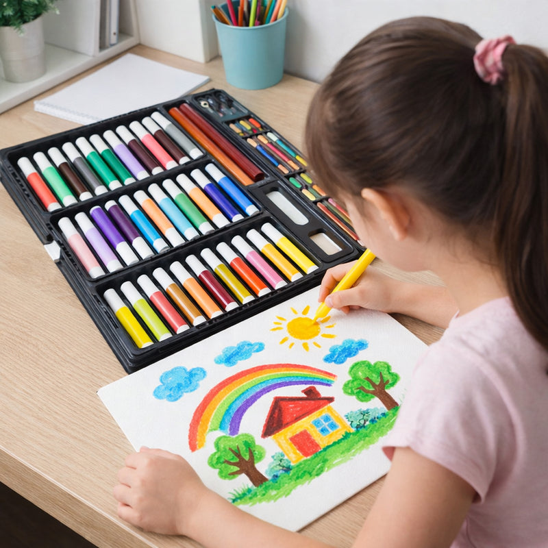 150 Piece Complete Art And Drawing Color Kit