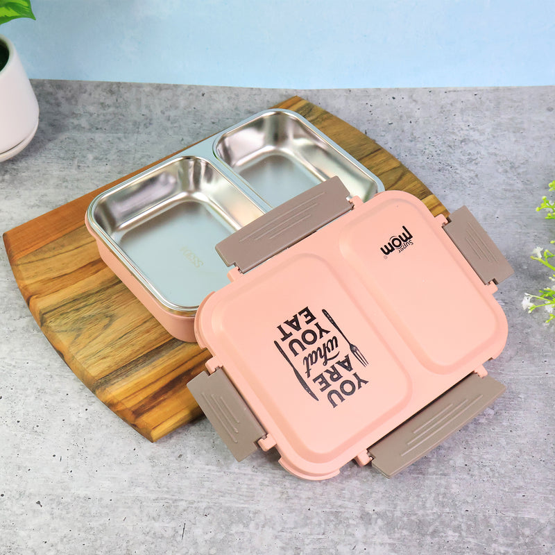 Supermom 2 Partition Stainless Steel Lunch Box