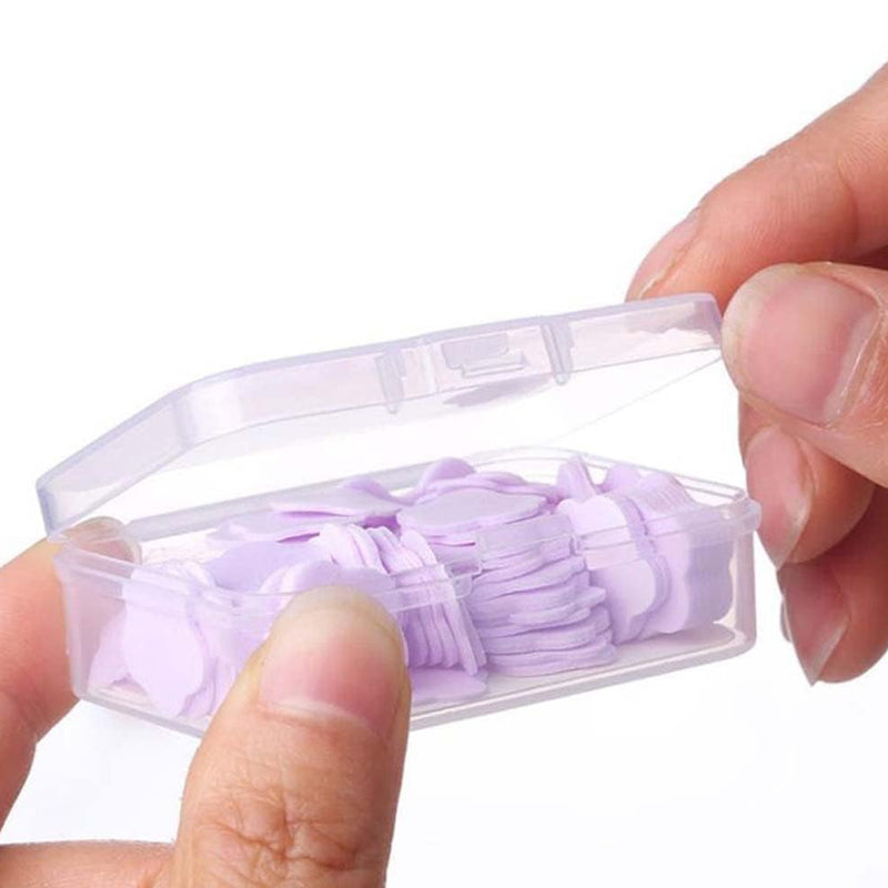 Portable Travel Soap Paper Sheets, Flower Shape (100 Pcs Set / Mix Colour)