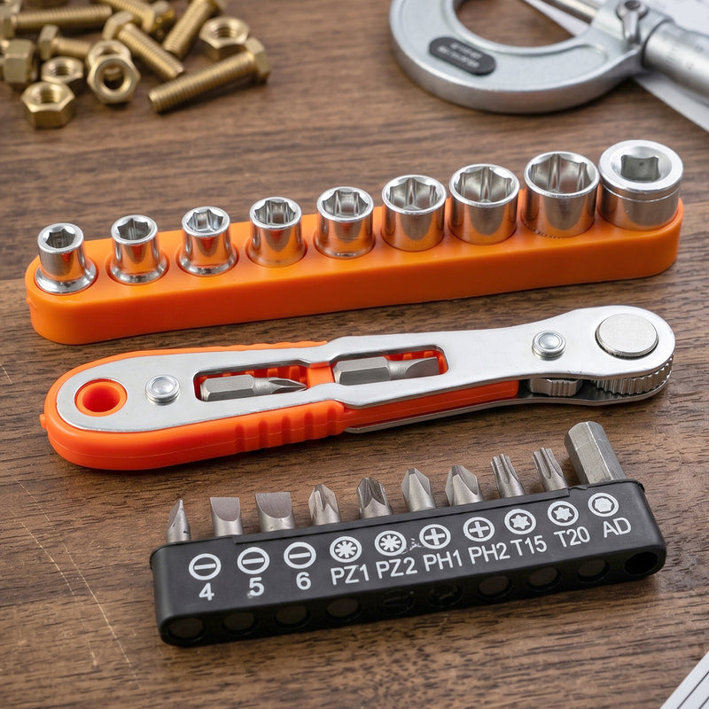 Mini Ratchet Wrench  Compact  Versatile Repair Tool Kit