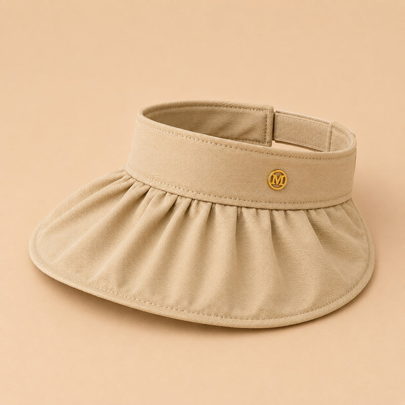Women’s Wide Brim Sun Visor Cap with Adjustable Strap for Summer (Random Color 1 PC)