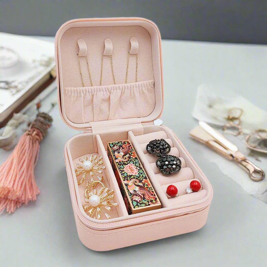 Mini Portable Leather Jewellery Box For Women
