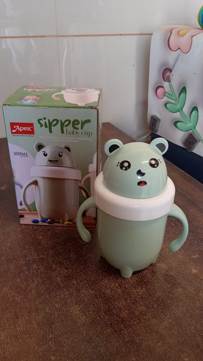 Apex Sipper Baby Cup Training Cup Handles – Spill Proof & Leak Proof (300 ML Approx)