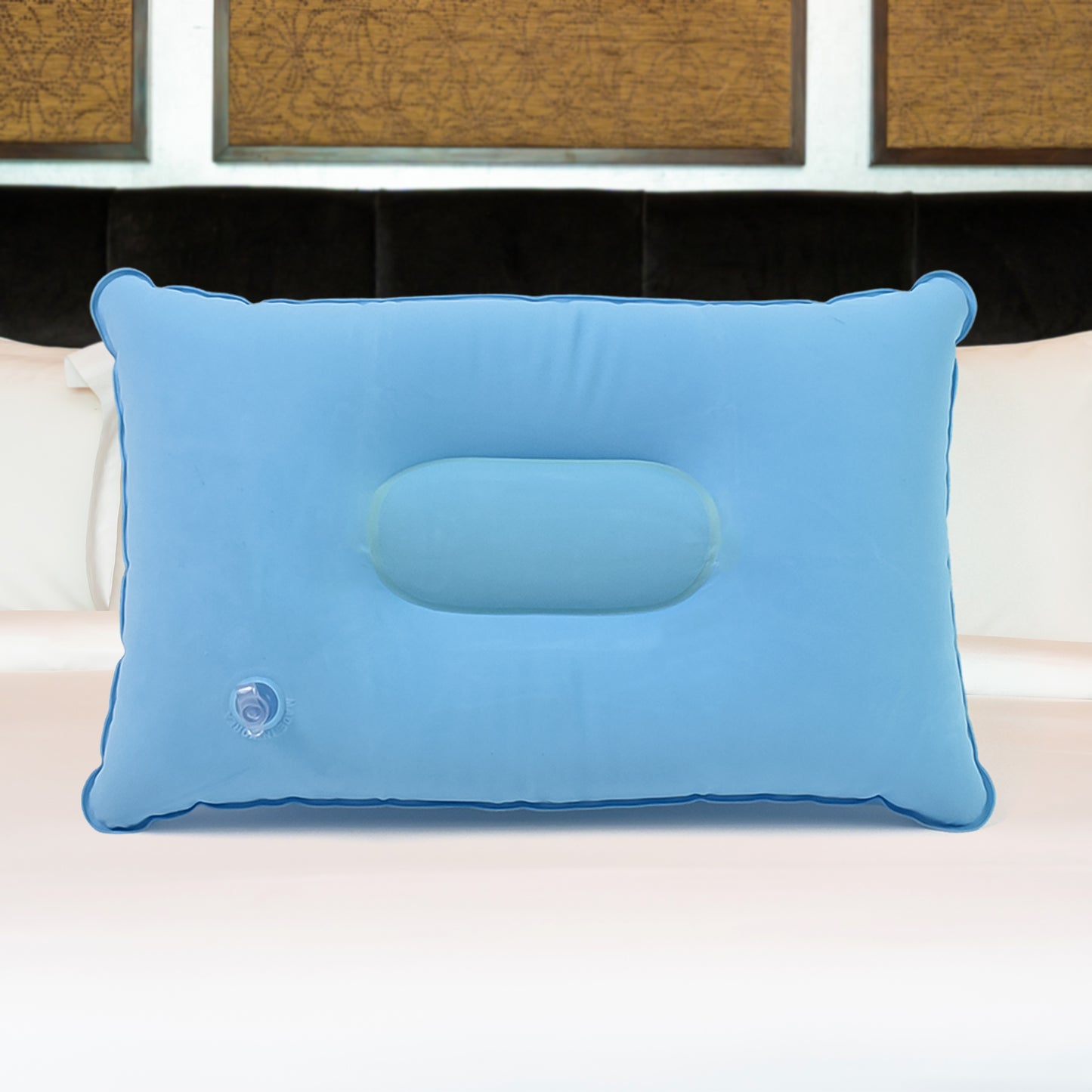 Comfortable Inflating Travel Pillow (34*21 Cm / 1 Pc / Mix Colour)