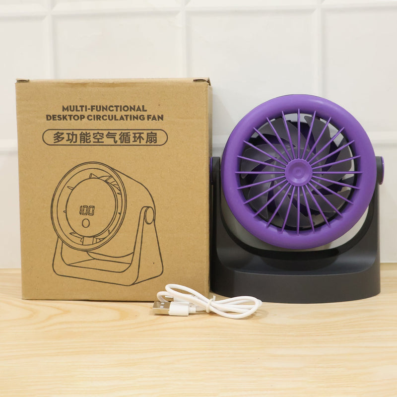 Desktop Air Circulator Table Fan With Hanging Hook Portable Desk Fan (1 Pc)