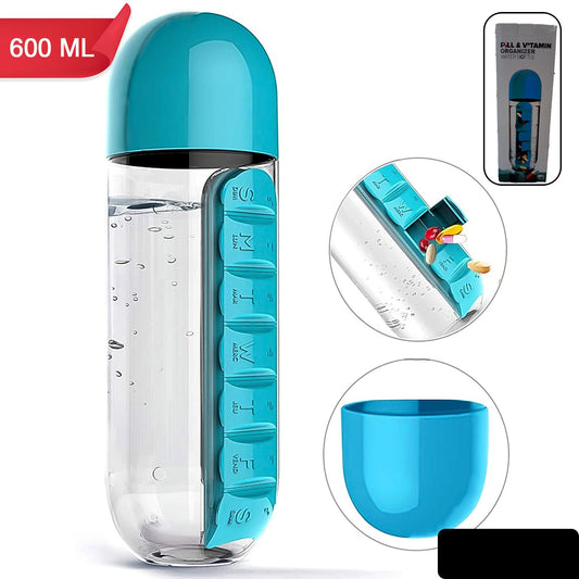 Water Bottle Multi Functional Use For Traveling & Outdoor Use (600 ml / Mix Colour)