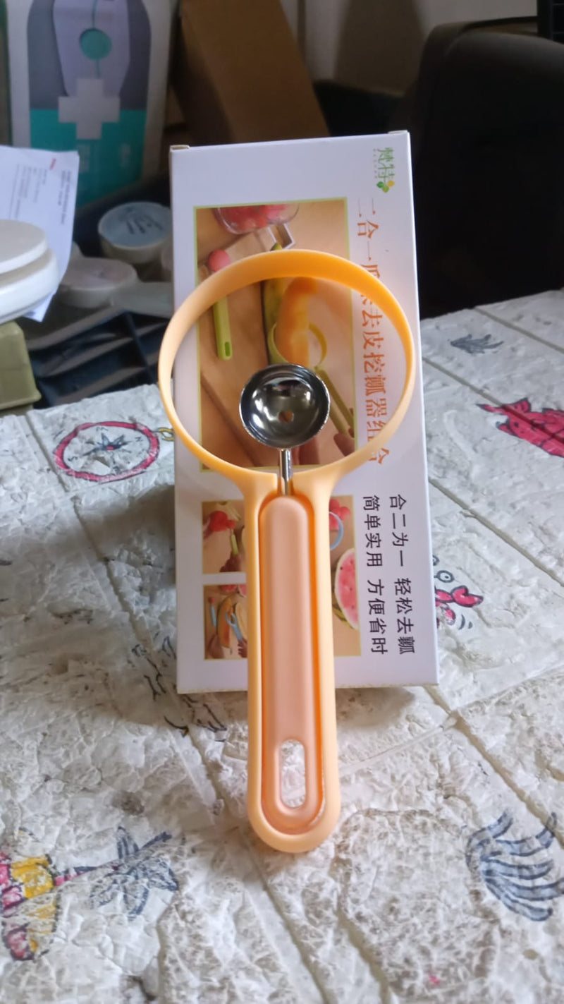 2-in-1 Fruit Peeler & Baller for Avocado & Watermelon (1 Pc, Kitchen)