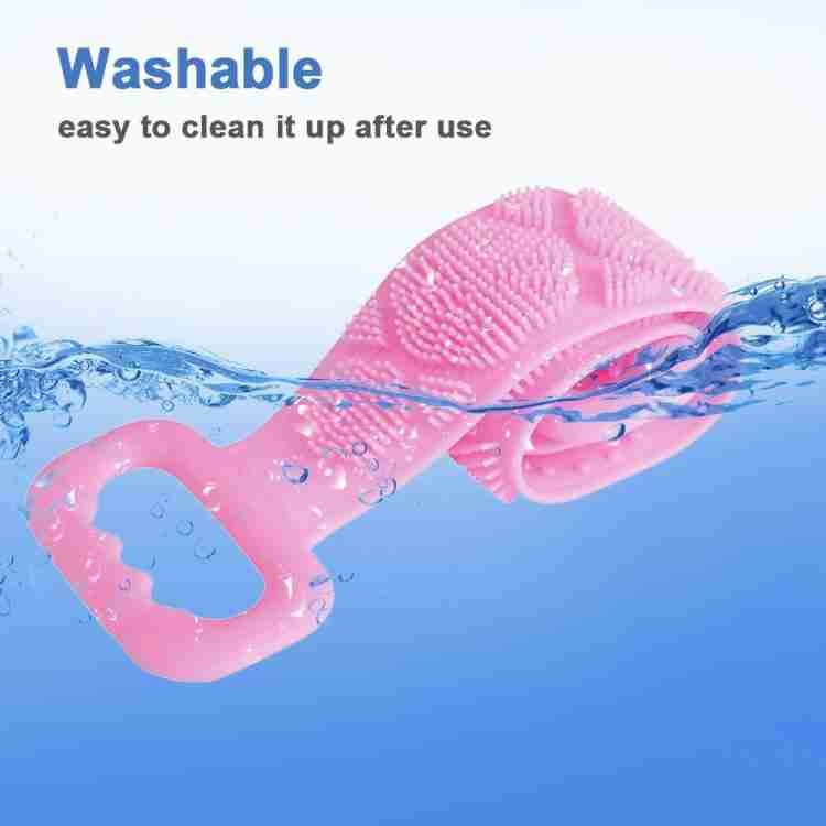 7274 Bath Body Brush Towel Eco-friendly Back Scrubber Shower Brush Silicone Bath Body Brush Towel Body Cleaning Bathroom Shower Strap
