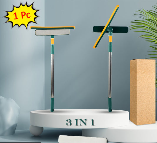 3 In 1 Glass Wiper For Cleaning & Wiping Of Floors, Glasses & Dust