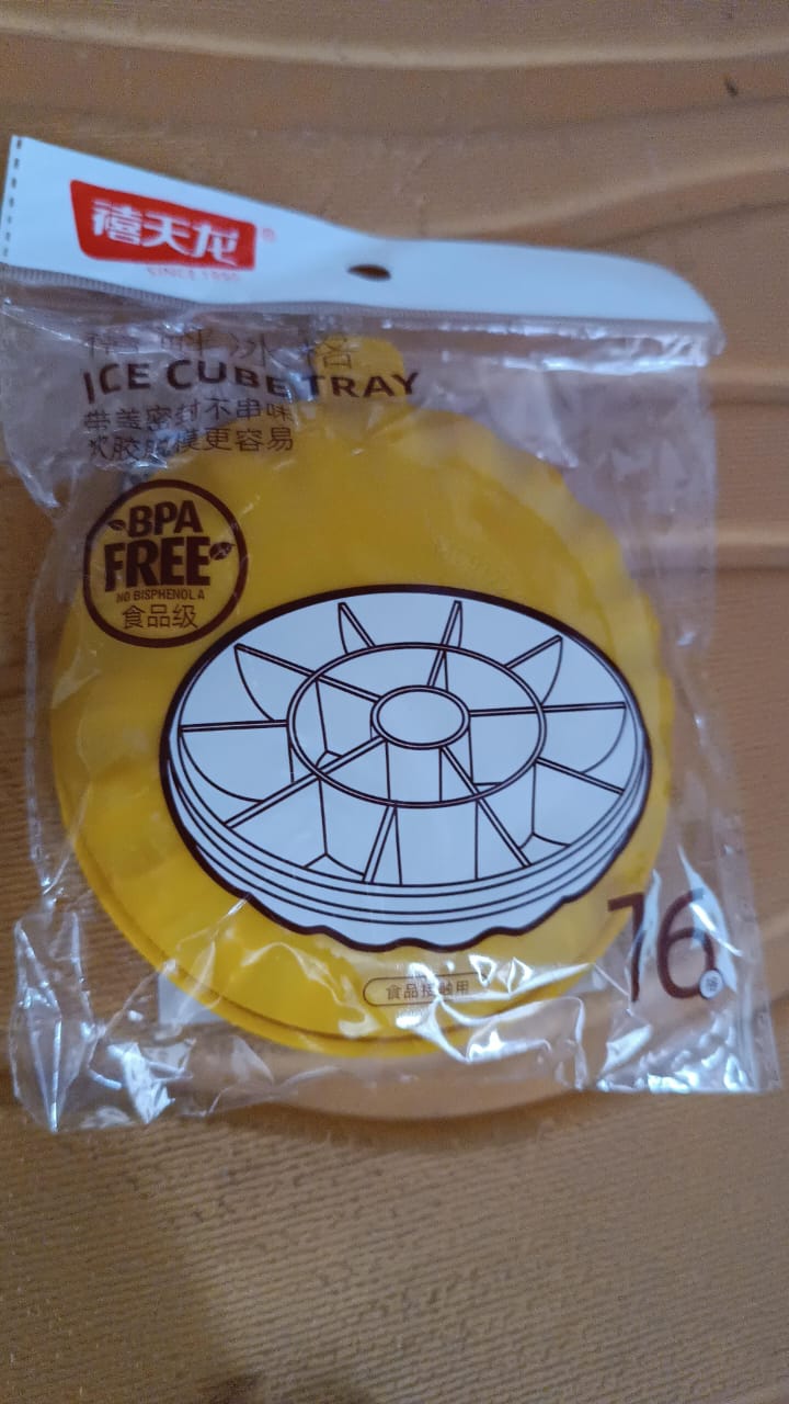 Ice Cube Tray with Lid Grid-16 (1 Pc)