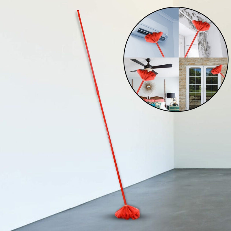 90-inch Metal Extendable Cobweb Brush – Ceiling, Fan & Light Dust Cleaning (MOQ: 3)