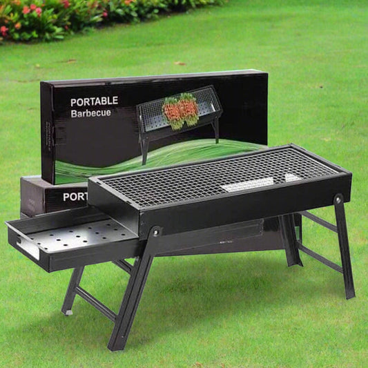 Folding Portable Barbeque BBQ Grill Set For Outdoor And Home