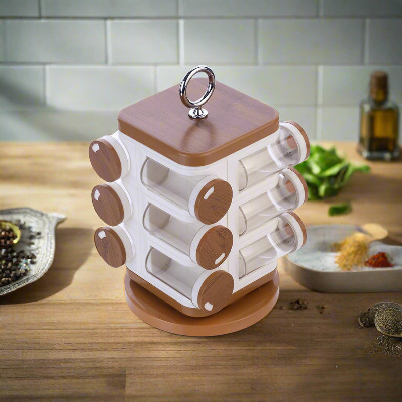 Ganesh 12-jar Revolving Spice Rack Masala Box