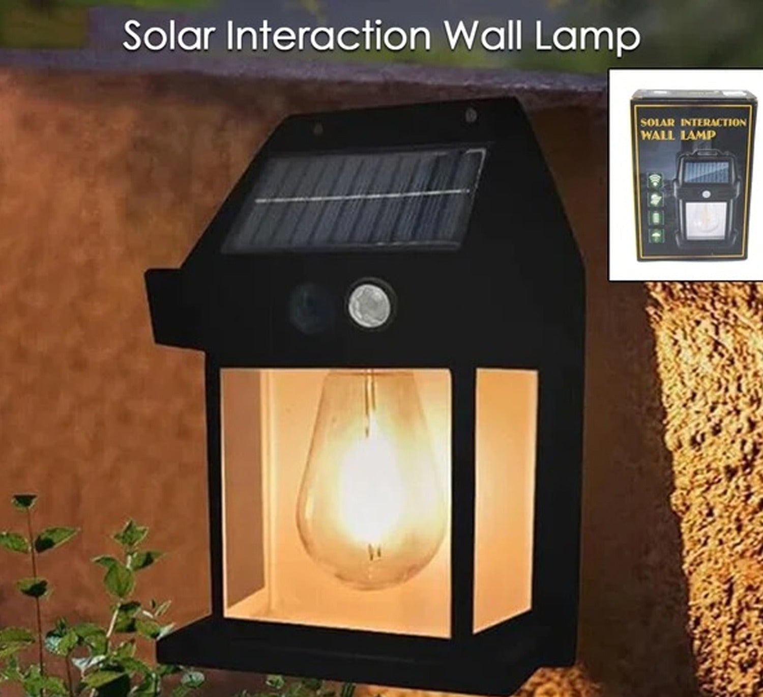 Solar Wall Lights Lamp With 3 Modes Motion Sensor Waterproof Exterior Lighting With Clear Panel 2PC (BUY 1 GET 1 FREE Onam Sale Price - Prepaid Only)