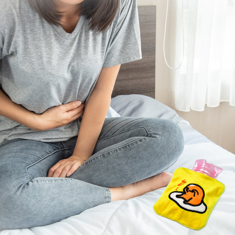 Yellow Duck Head Small Hot Water Bag With Cover For Pain Relief Neck Shoulder Pain And Hand Feet Warmer Menstrual Cramps.