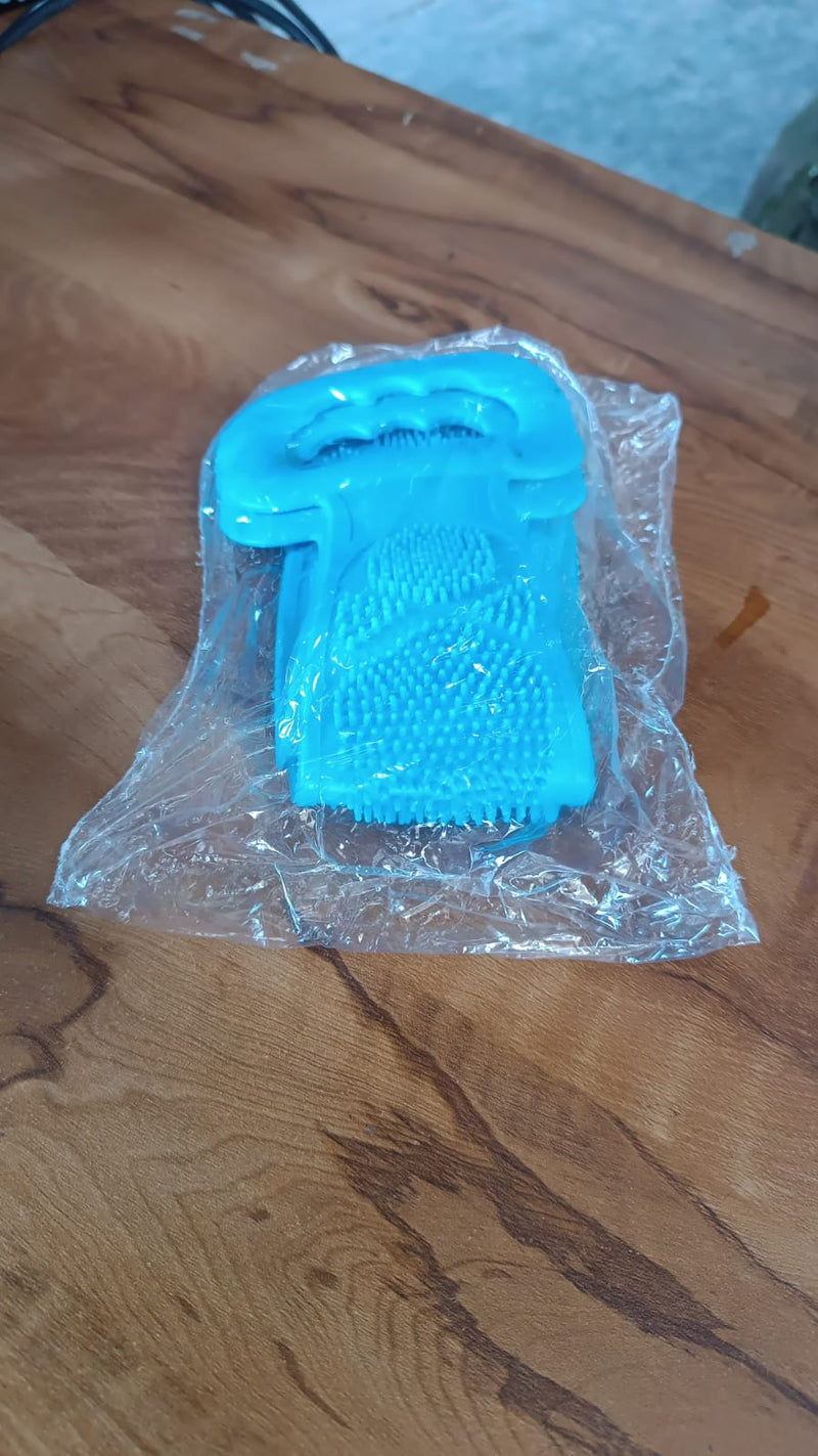 Silicone Body Back Scrubber Double Side Bathing Brush for Skin Deep Cleaning