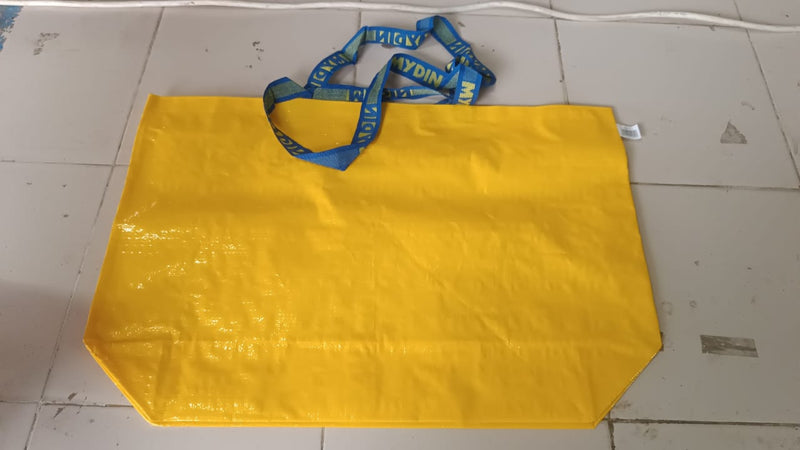 Plastic Eco-Friendly Large Shopping Tote Bag 62x44cm (Mixcolor & 1 Pc)