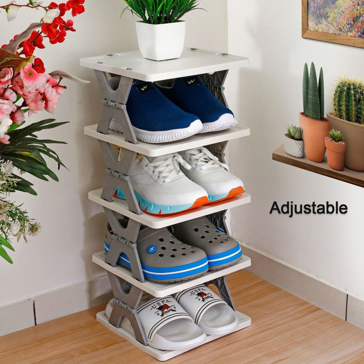 8 Layer Shoes Stand Foldable & Collapsible