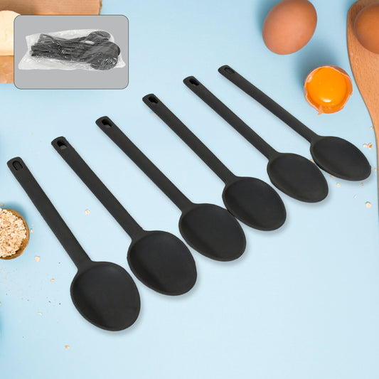 Multipurpose Silicone Non Stick Spoons For Kitchen (6 Pcs Set)