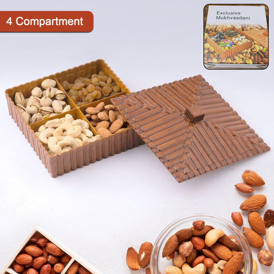 Plastic Multipurpose Dry Fruit Chocolates Box (1 Pc)