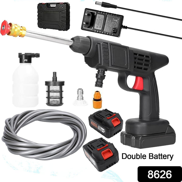 Wireless High Pressure Car Washer Water Spray Gun Double Battery| Rechargeable|(1 Set)