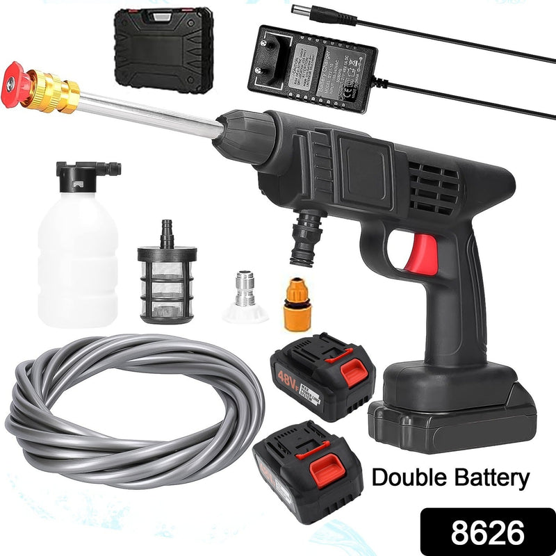Wireless High Pressure Car Washer Water Spray Gun Double Battery| Rechargeable|(1 Set)