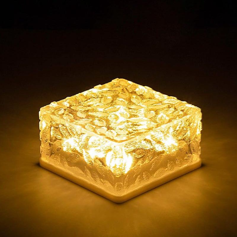 Solar Ice Cube Shaped Garden Lights For Walkway, Pathway & Backyard