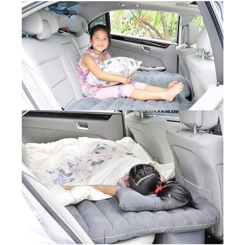 Car Inflatable Bed With 2 Pillows & Air Pump (Portable) For Travel, Camping & Vacation