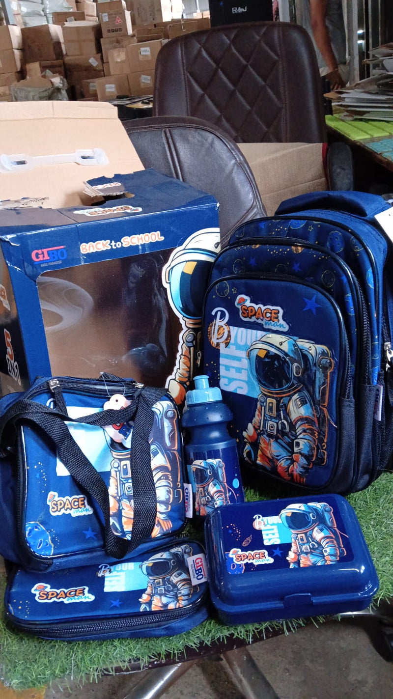 5 in 1 School Bag Set Includes Lunch Bag 14 Inch Bag  1 Set Mix