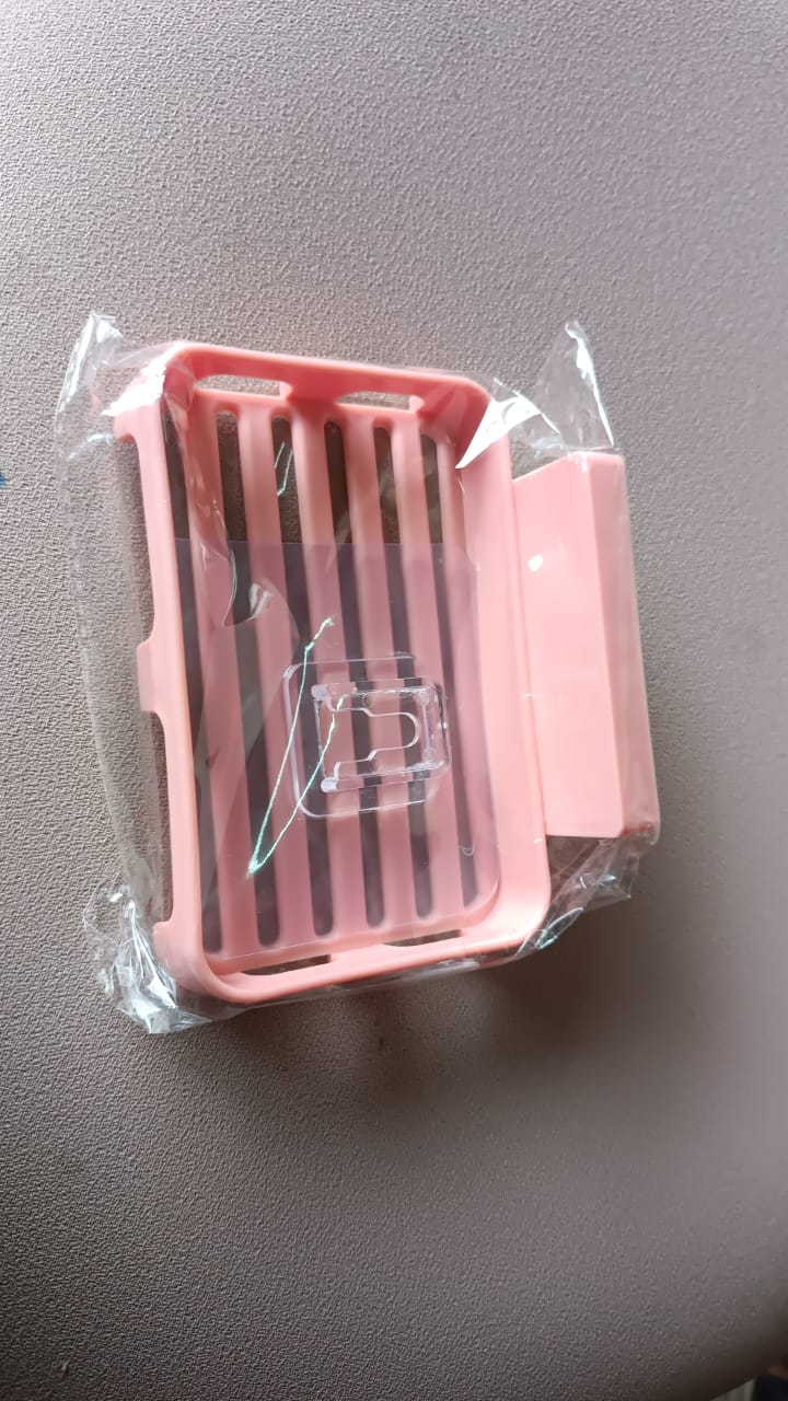 Self Adhesive Rectangular Soap Dish Holder (1 Pc)