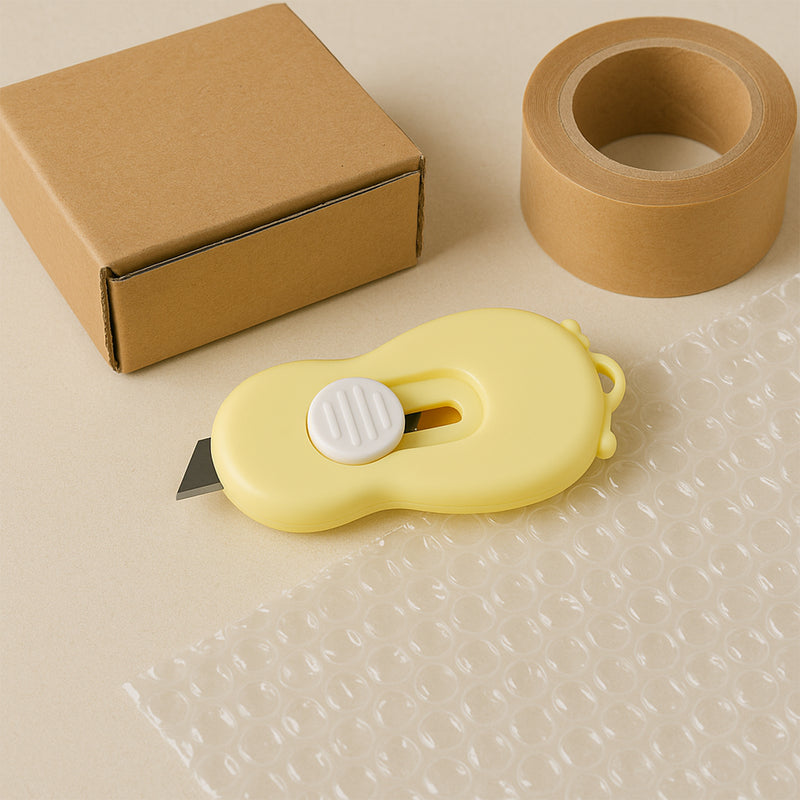 Compact Mini Safety Cutter With Retractable Blade - (1 Pc)