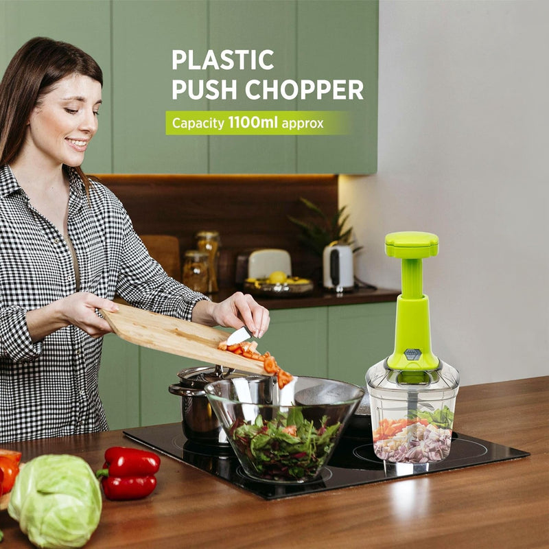 2 in 1 Press Vegetable Chopper For Kitchen (1100 ml)