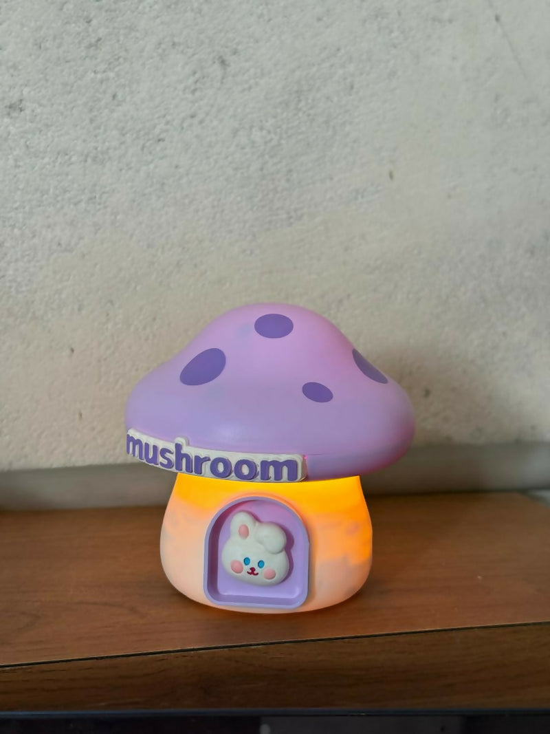 Mushroom LED Desk Lamp with Pencil Sharpener & USB Charging (Color may vary)