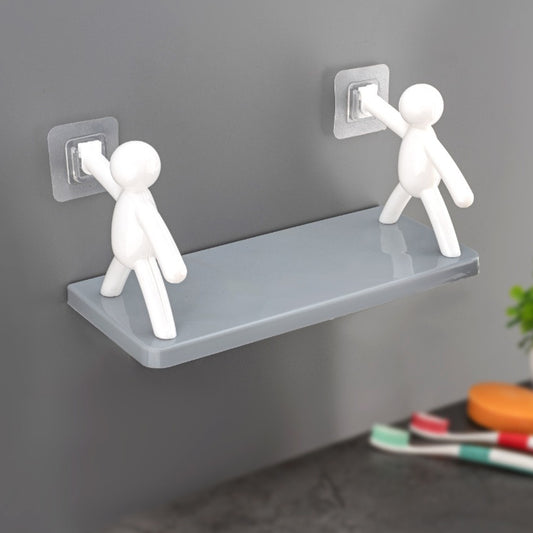 Self Adhesive Cute Wall Shelf / Wall Mounted Organizer - Human Figurine
