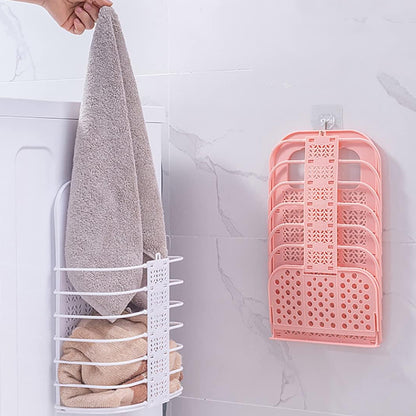 Wall Hanging Laundry Basket Clothes Hanger  For Laundry Washing Machine (1 Pc)