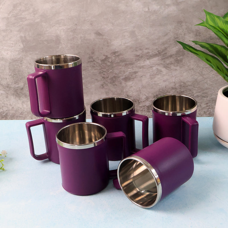 Supermom Stainless Steel Inner Coffee Mug Set (200ml  6 Pc)