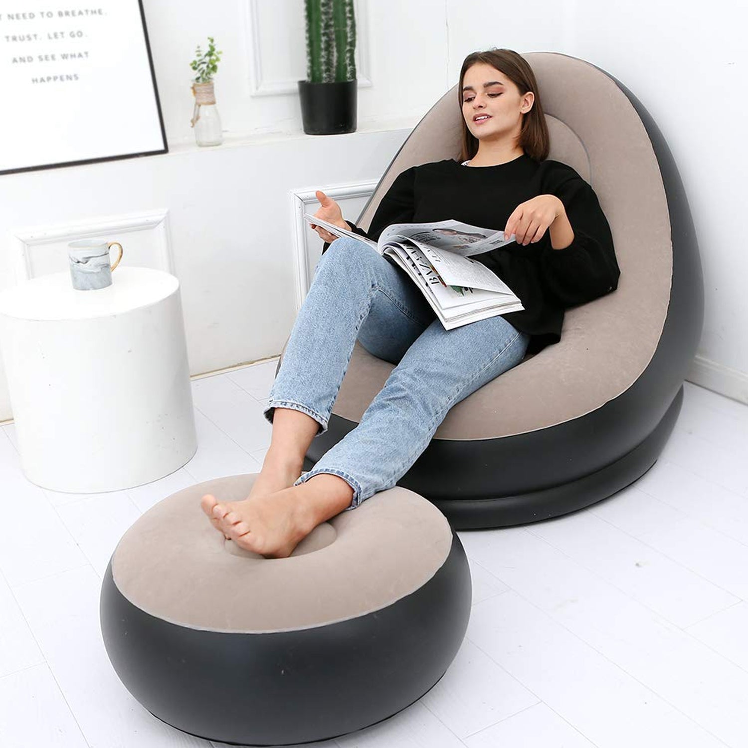 Inflatable Sofa Lounge Chair With Inflated Recliners (with electric pump)(Onam Sale Price - Prepaid Only)