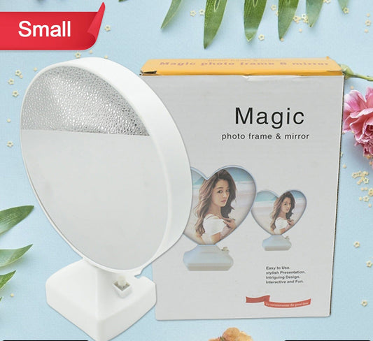 Plastic 2 In 1 Mirror & Photo Frame With Led Light