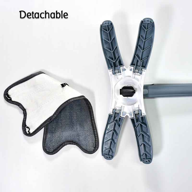 X Shape Mop Floor Cleaning Hands-free With 1 Super-absorbent Microfiber Pads.