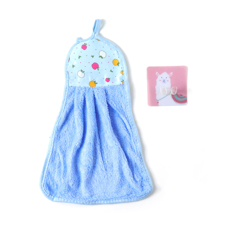 Soft Hanging Hand Towel With Self Adhesive Wall Hook Combo